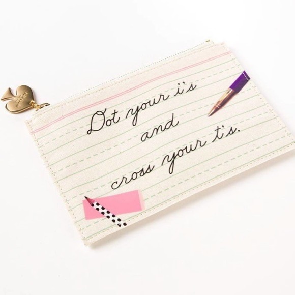 kate spade Handbags - Kate Spade Dot Your i’s and Cross Your t’s Pencil Pouch